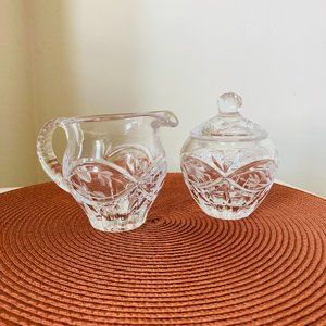 NWOT! Glass Creamer & Sugar Set